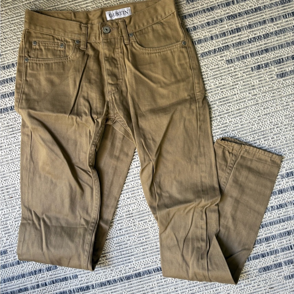Gustin Brown Chinos Classic Cotton Blend